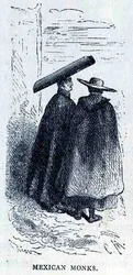 Monjes mexicanos, de Las ciudades antiguas del Nuevo Mundo, por Claude-Joseph-Desire Charnay, pub. 1887